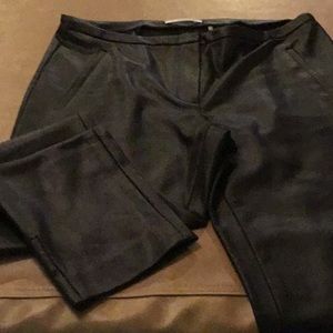 Black leather look pant.